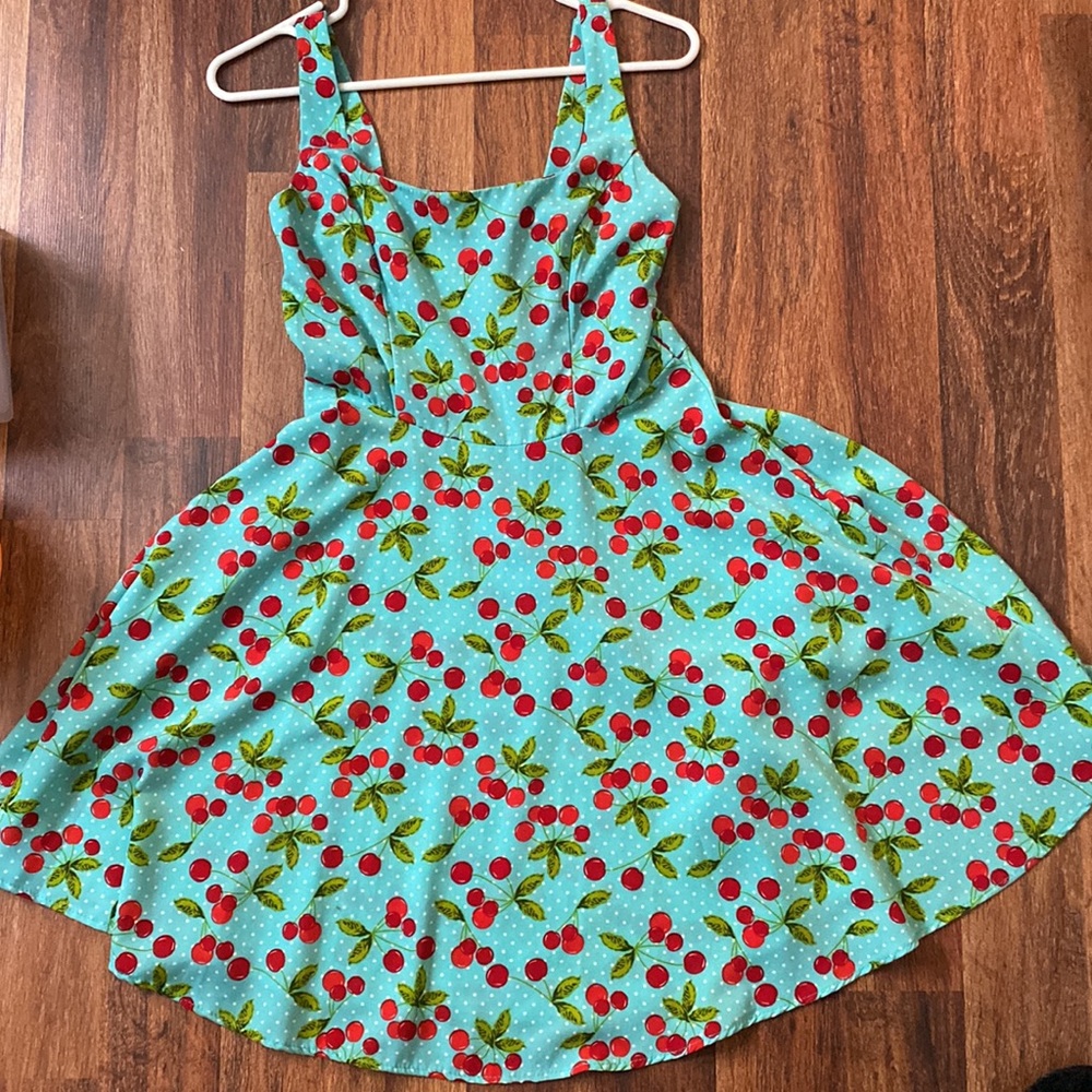 ModCloth cherry pinup dress xs